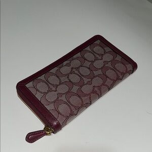 Coach Burgundy Signature Wallet